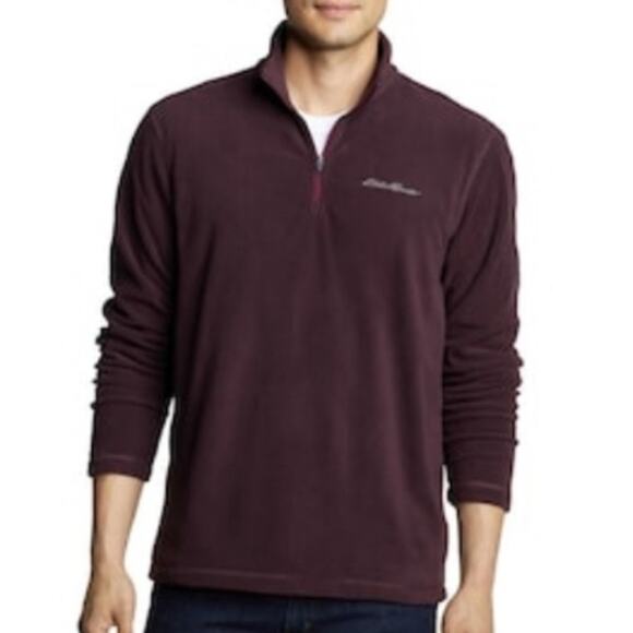 Eddie Bauer Purple Quarter Zip Fleece Pullover Size Small - Picture 10 of 10